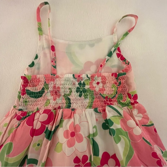 Gymboree Floral Mermaid Green & Pink Swirl Dress - Picture 5 of 6